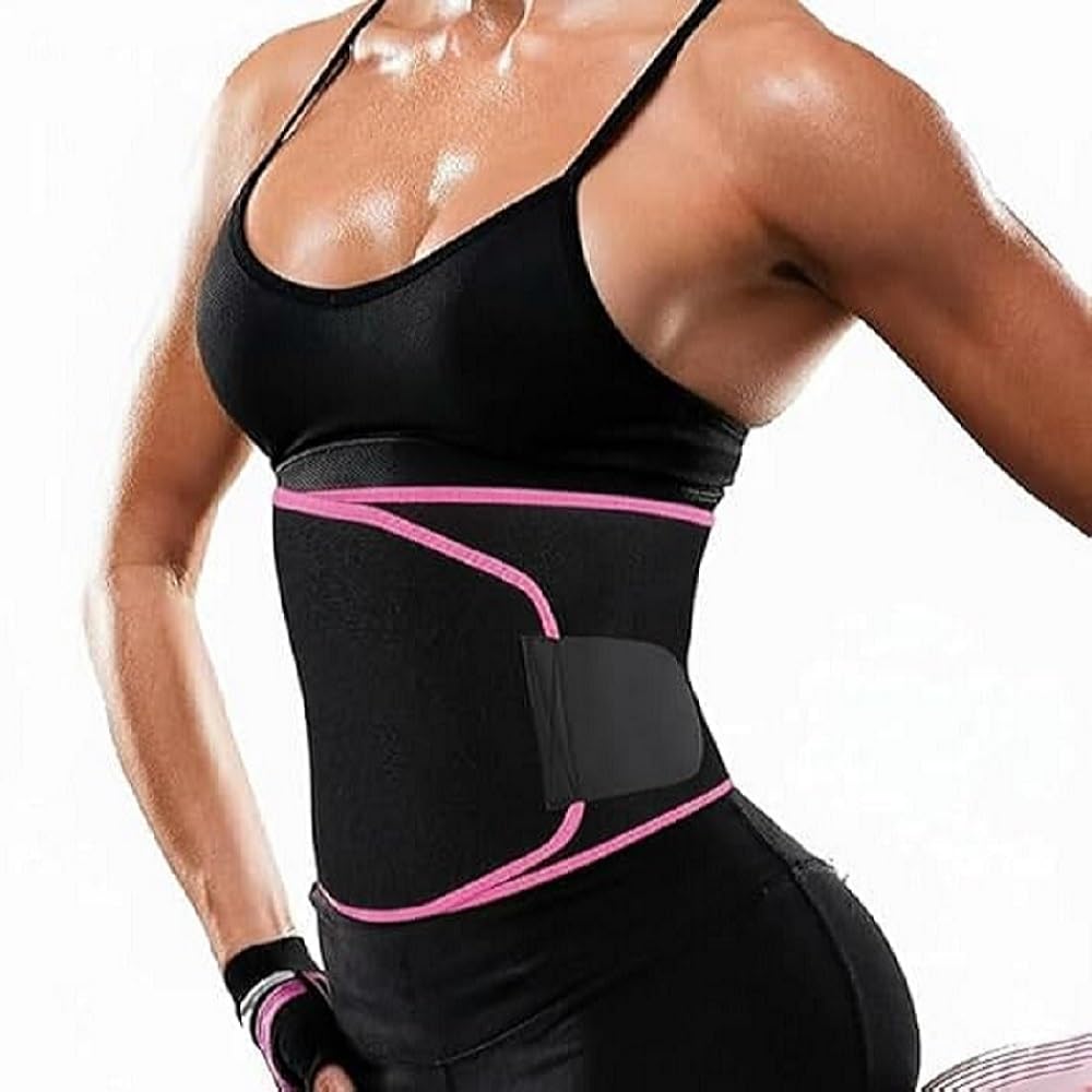 Aibing Sweat Belt Waist Trimmer for Women and Men | Adjustable Neoprene Waist Trainer Slimming Belt for Workout, Gym, Yoga | Sweat Wrap for Belly Fat, Back Support & Weight Loss Exercise Belts-image-16