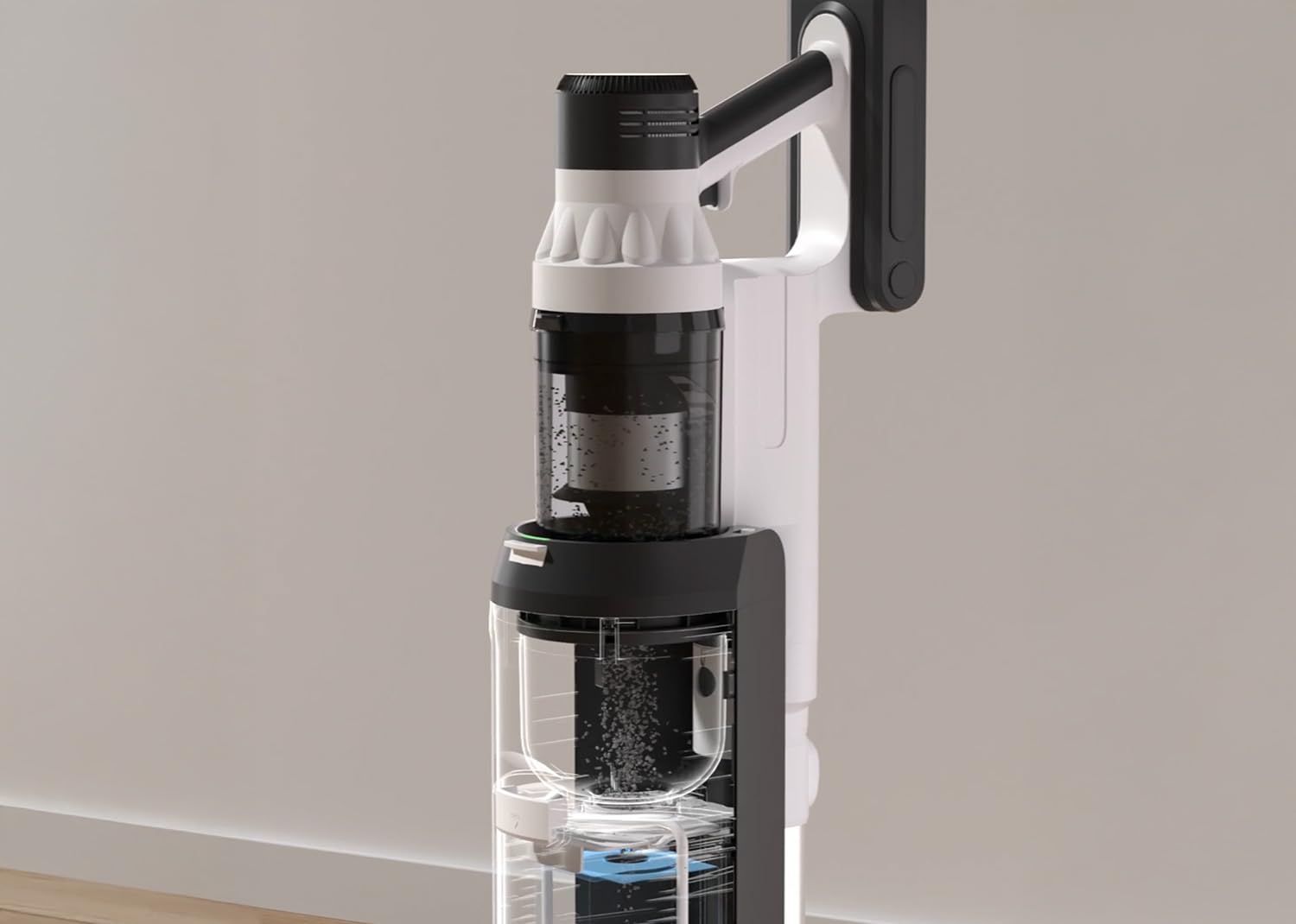 Necchi AutoPower Aspirapolvere Senza Fili 500-S, Aspirazione ultra-potente, Batteria Li-ion da 28.8V, 2500mAh removibile, Sensore intelligente, Filtro HEPA H13, con Stazione di ricarica