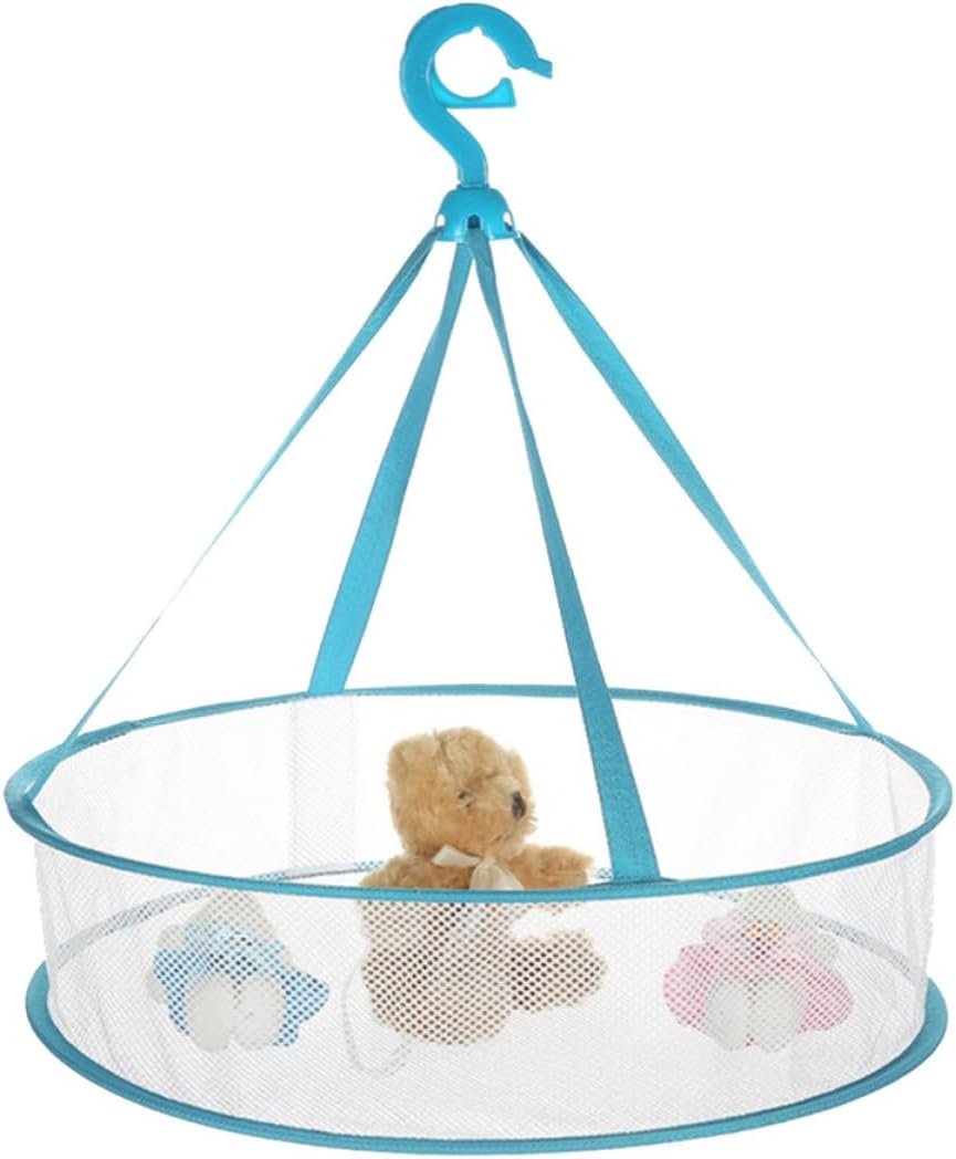 VALICLUD Foldable Hanging Drying Net Rack, Stainless Steel 1 Tier Dacron