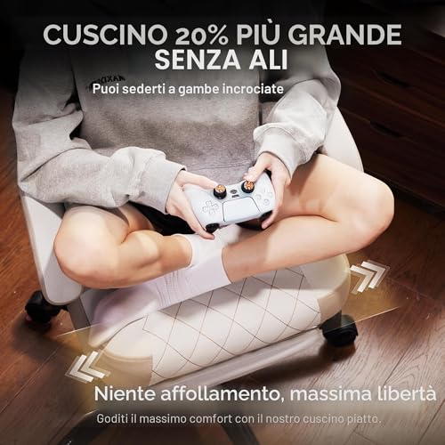 Sedia da gaming in tessuto con cuscino primaverile - Sedia gaming - Immagine 2