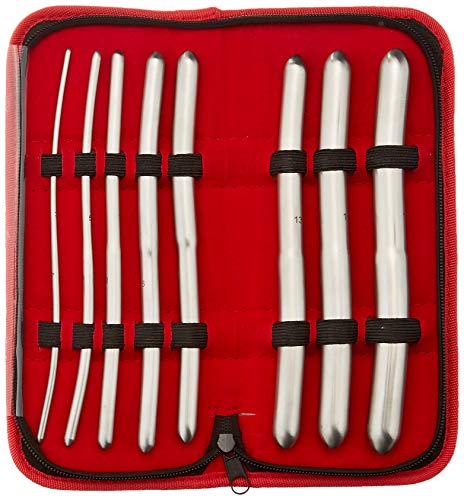 Shots Steel - 8 Pieces Brushed Steel Hegar-Sound-Double End Dilator Set