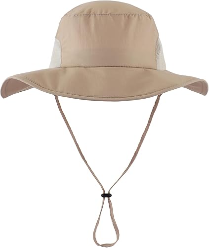 Miniatura 2 de Home Prefer Sombrero de sol para hombre al aire libre UPF50+ con solapa para el cuello, protección UV, ala ancha, safari, pesca, senderismo,