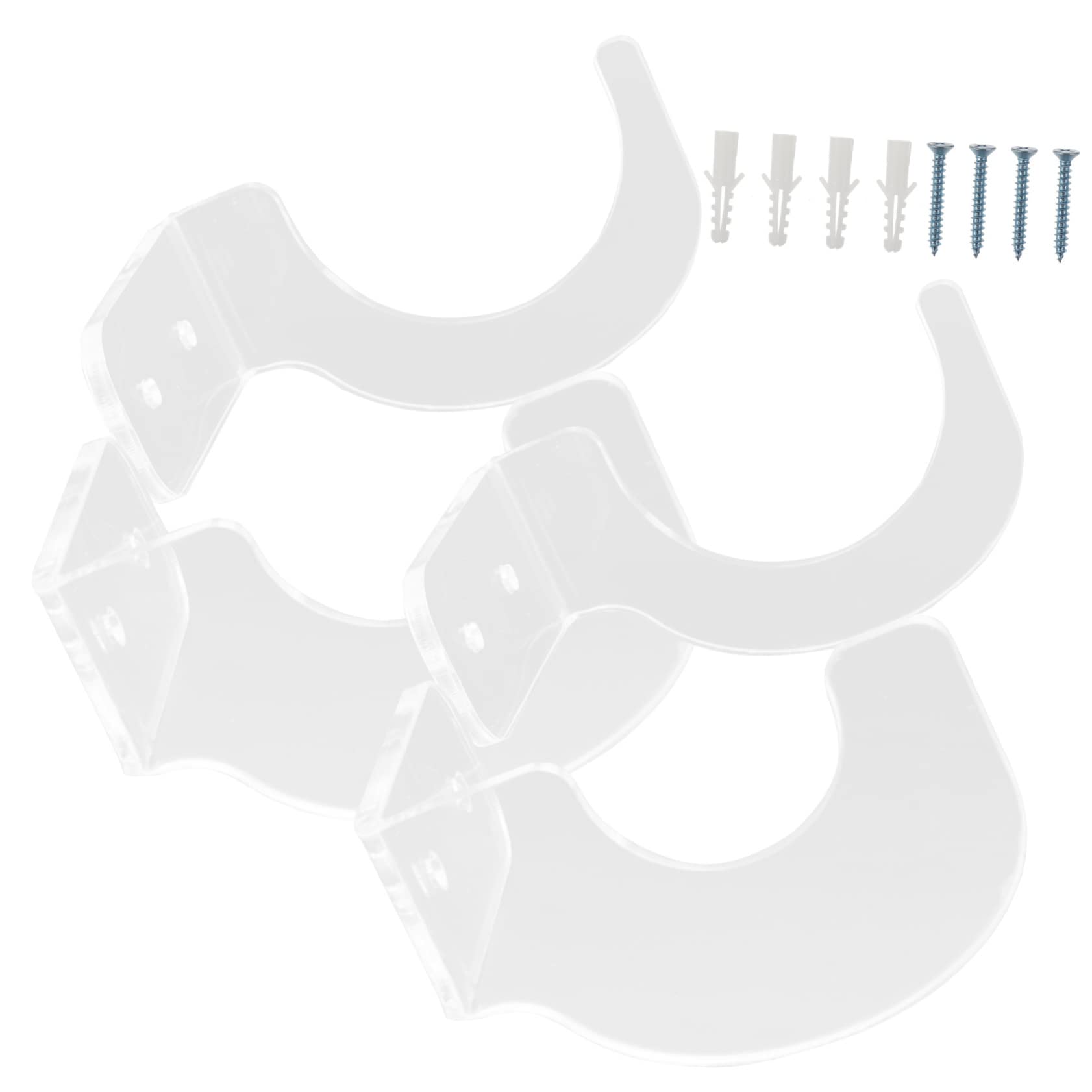 Toddmomy Acrylic Bat Rack Set Softball Tennis Hockey Bat Holders Decorative Wall-mounted Stand