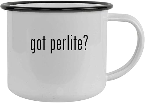got perlite? - Taza de campamento de acero inoxidable, 12 onzas, color negro