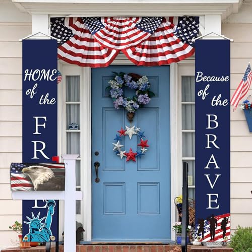 Image of Independence Day American Eagle Flag Mailbox Covers, 4th of July Magnetic Outdoor Decorations Mailbox Wraps Post Letter Box Cover for Garden Decor Larger Size 25.5x21 in