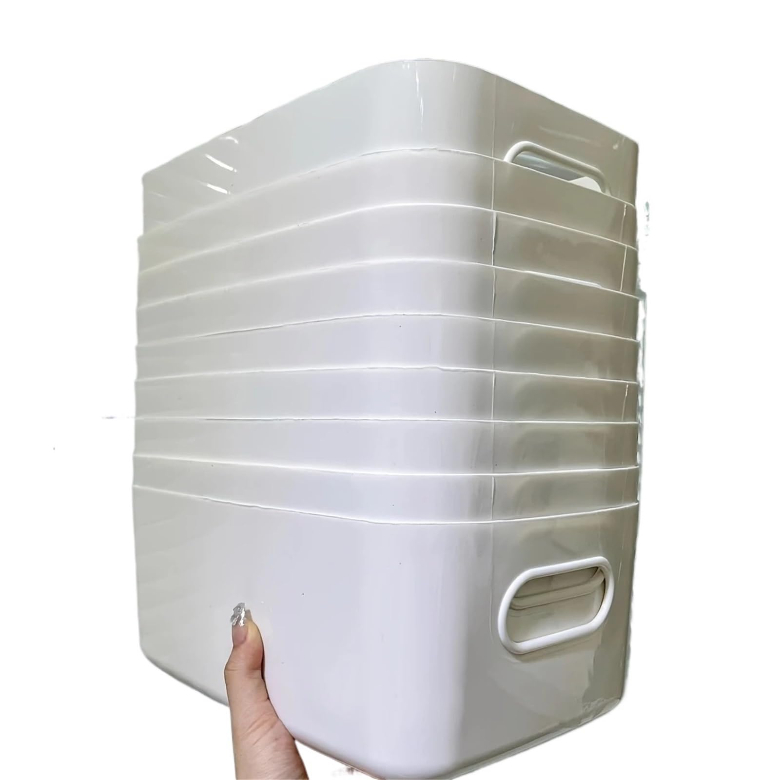 XUCZHAI 5/10Pcs Tabletop Snacks Storage Box Basket Desktop Plastic Sundries(10pcs)