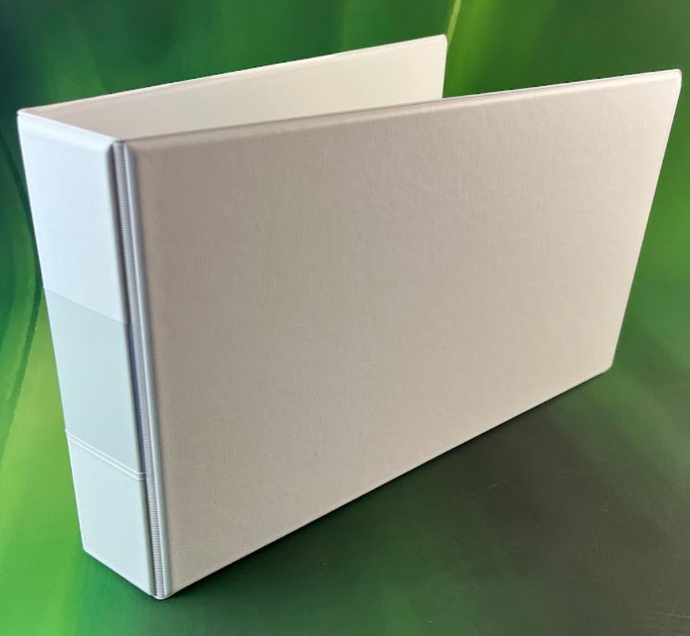 A4 Landscape PVC High Capacity Binders, Blue, White, and Black (White)