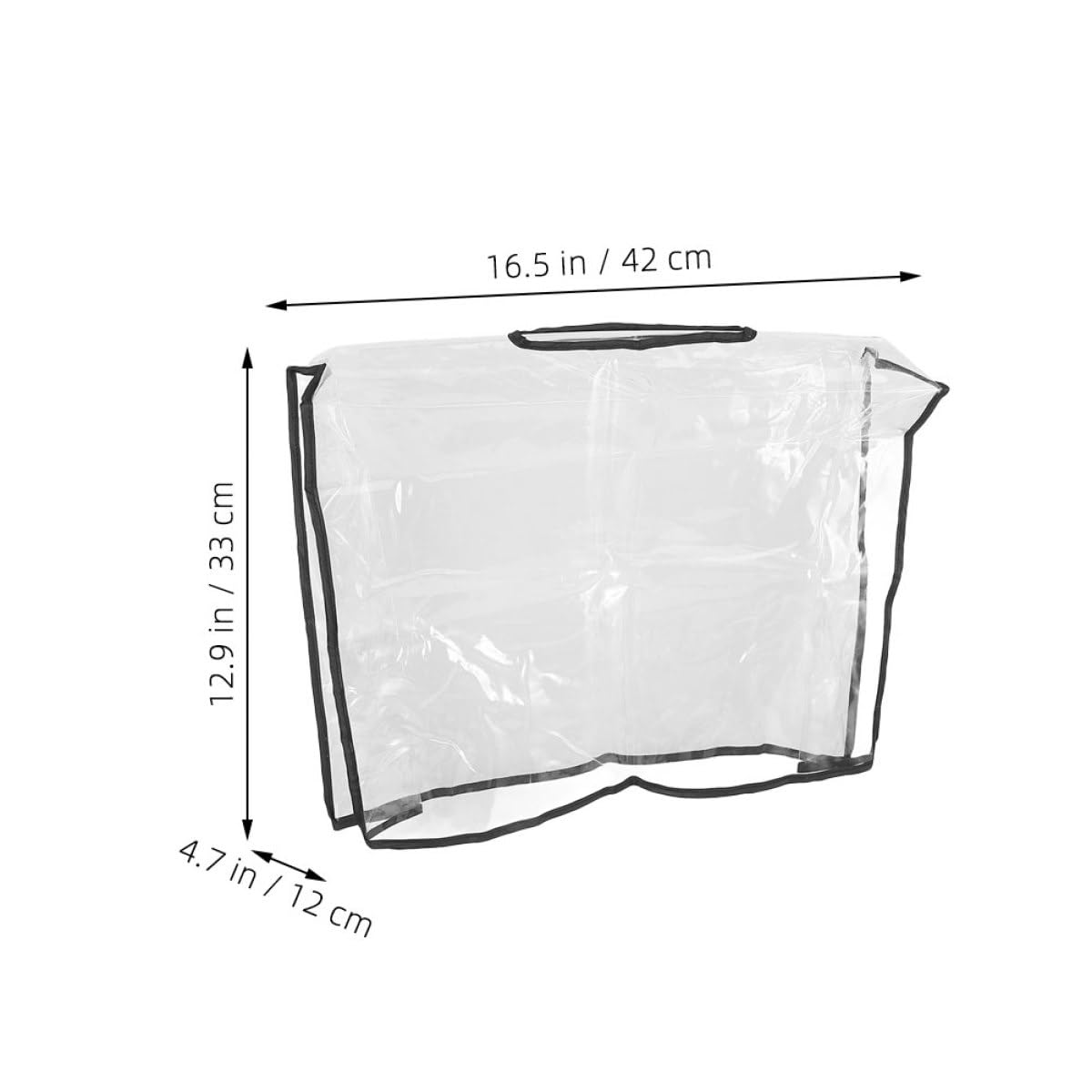 TOYANDONA Copri Borsa Antipioggia 2 Pezzi in PVC per Viaggio e Campeggio | Compatibile Borse a Mano, Protezione Contro la Pioggia, Superficie Liscia Trasparente, Formato 16, 5x12, 9x4, 7 Pollici