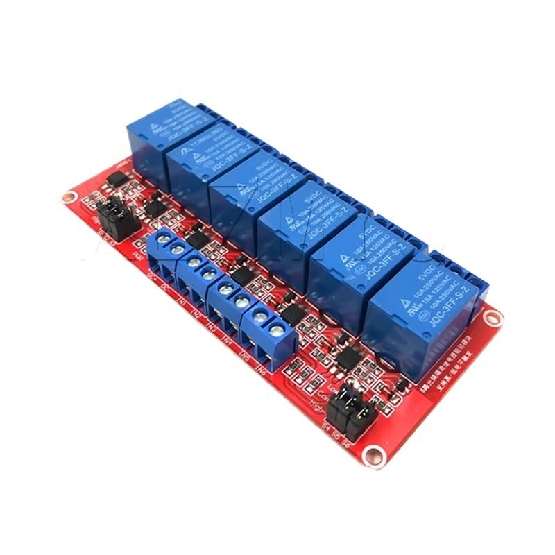 DC 5V 12V 24V 1 2 4 6 8 Channel Relay Module Board Shield with Optocoupler/High and Low Level Trigger for(5V,6 Channel)