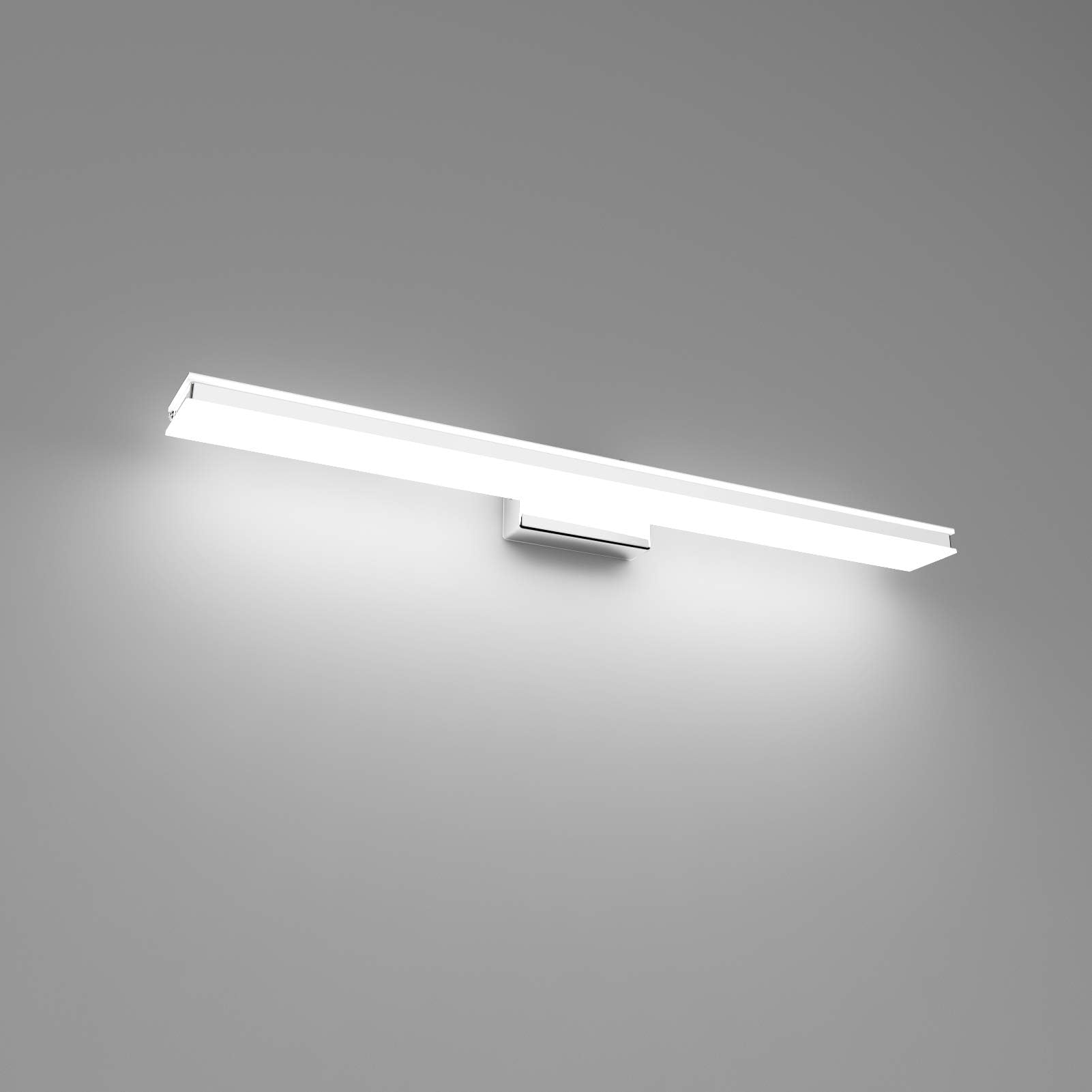 Lampe Miroir LED 40cm 9W 6000K - Applique Salle De Bain IP44 étanche - Tête Réglable 180°, Support Télescopique - Moderne