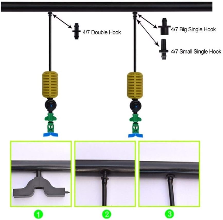 Botanical Garden Lawn Nozzle 100 Pcs 360 Degree Rotating Sprinkler Nozzle Atomization Greenhouse Garden Watering Sprinkler Spray Nozzle Agriculture Tools (Color : Orange)