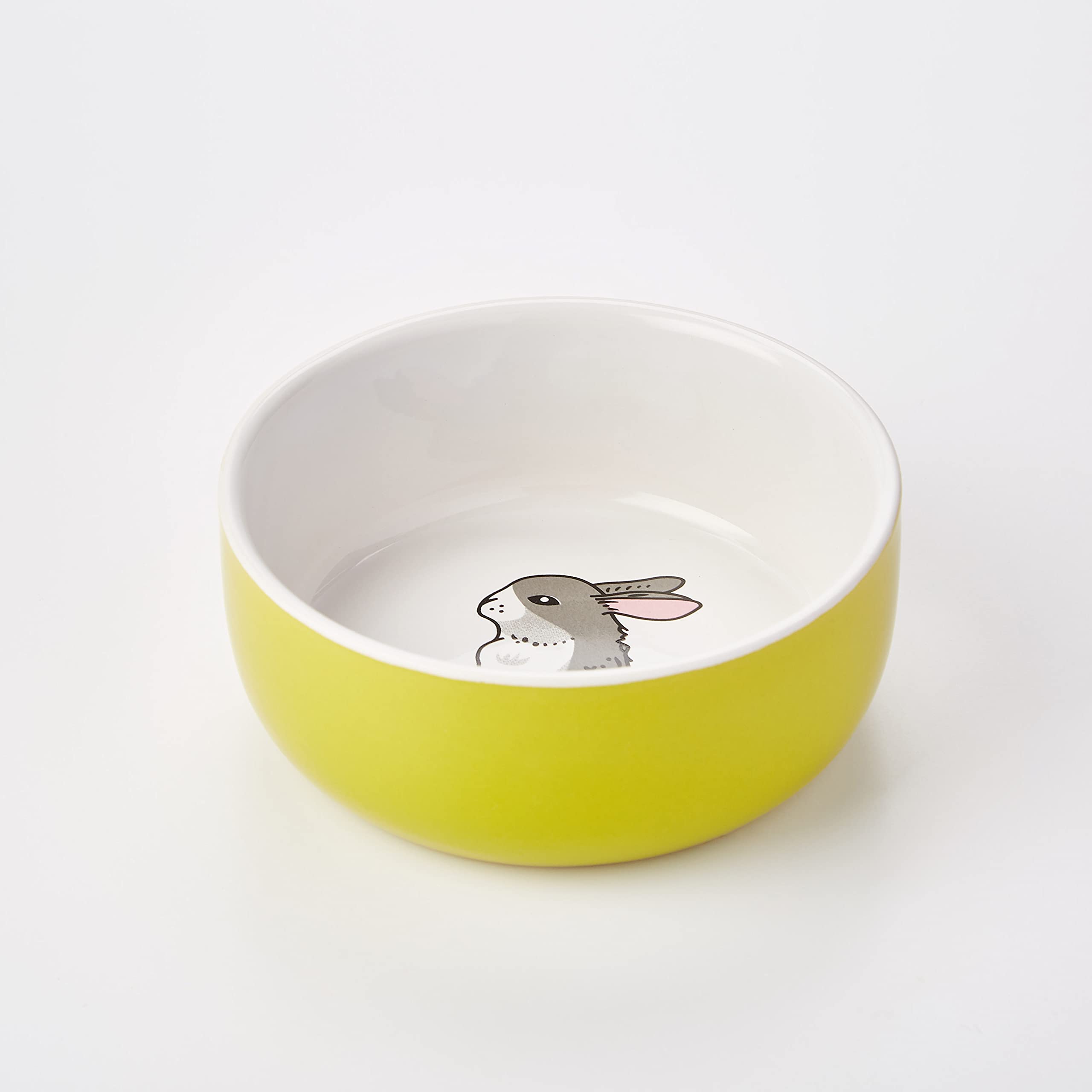 Nobby Nager Rabbit Gamelle en céramique Vert/Blanc Ø 11 cm x 4,5 cm