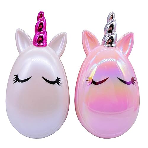 Miniatura 8 de Lindo peine de unicornio, cepillos de pelo para niños pequeños, masaje suave antiestático desenredante para niños, cepillos de cabello rizado y