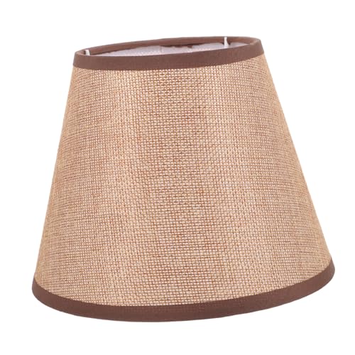 Pantalla de lámpara de tela marrón claro Toddmomy de 10x17 cm para un estilo rústico de interior