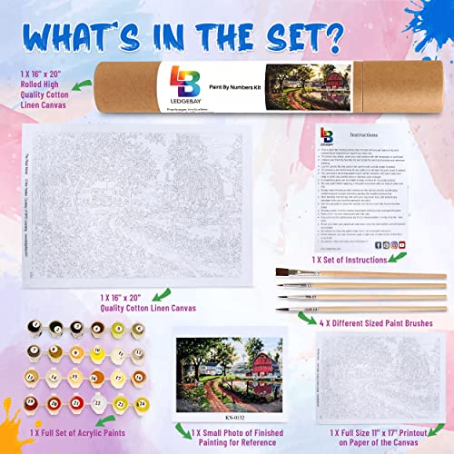 Paint By Number For Adults: Beginner To Advanced Number Painting Kit - Fun Diy Adult Arts And Crafts Projects - Kits Include - (The Road Home, 16" X 20" Unramed) #TOP2