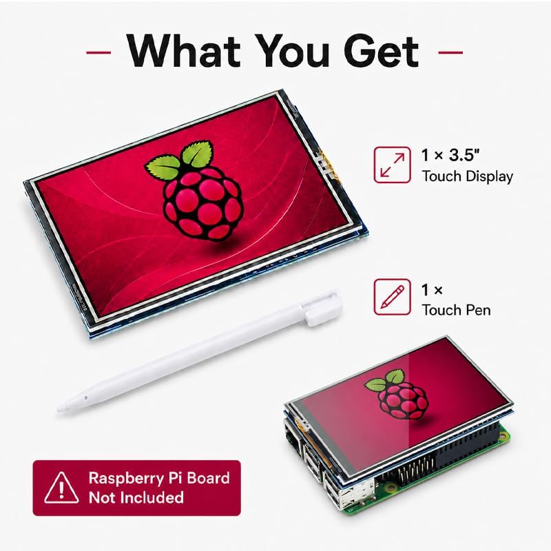 KLYSTR 3.5 Inch 480x320 SPI TFT LCD Touch Screen Display for Raspberry Pi — view 7