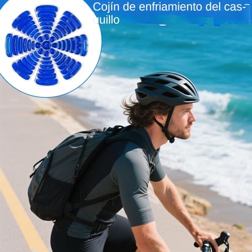 Paño frío para gorra y forro refrescante reutilizable de casco para ciclismo y correr al aire libre 2