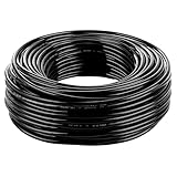 GBACHOOSE 50M Micro Irrigation Tube, I.D 4mm/O.D 6mm Drip Irrigation Line, Black Watering Tubing Hose Pipe for Garden Irrigation System