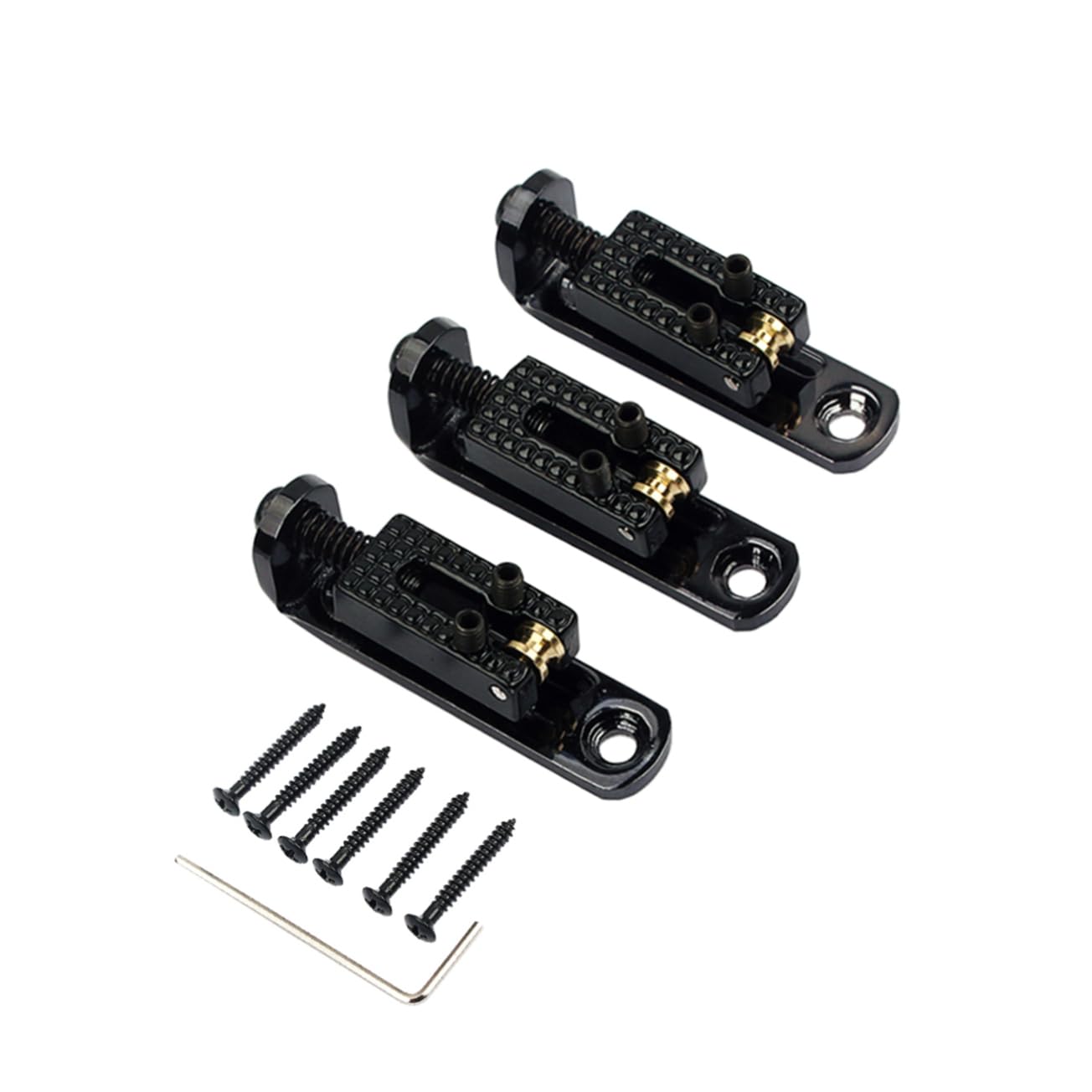 HANABASS Guitar Bridge for Bass Guitar Lightweight Black Replacement Resistant Easy to Install Smooth Surface for Use for Upgrading Your Instrument