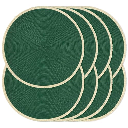 Sets de table ronds tressés à la main lot de 6 pièces d'artisanat pour table