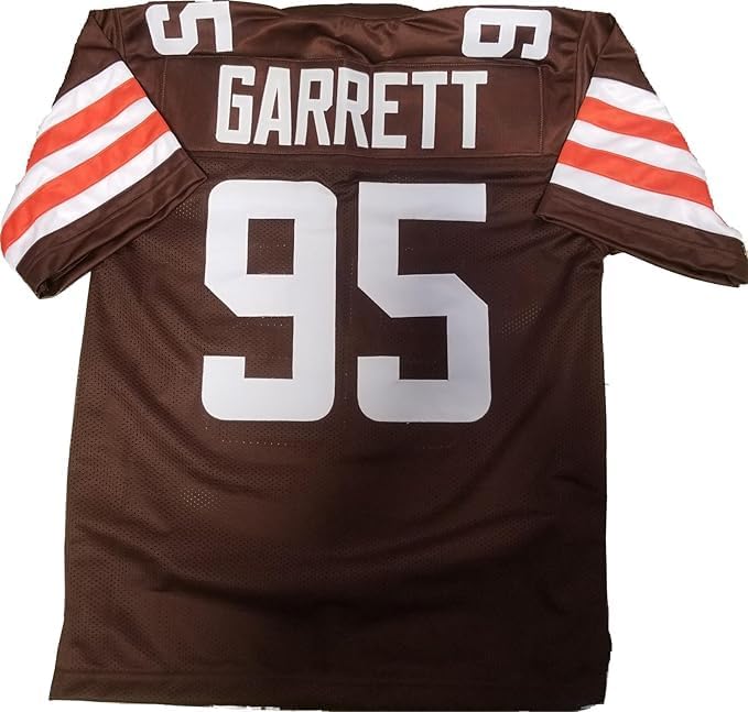 Custom Stitched Myles Garrett Youth Brown Jersey Size Youth XL