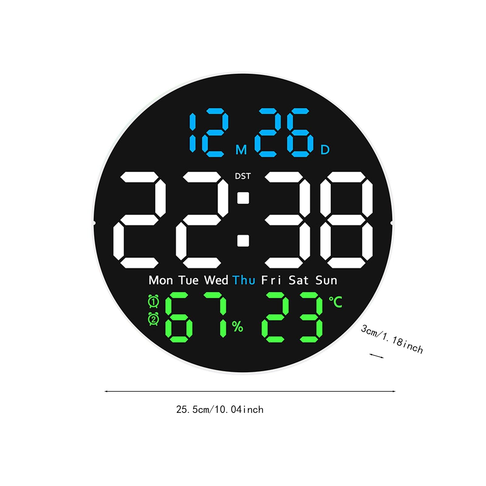 Orologio Digitale a LED con Illuminazione Notturna 12/24 Ore Data Allerte per La Casa per La Casa, 3 Colori