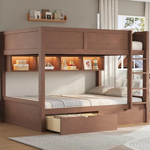 Harper & Bright Designs Full XL Over Full XL Bunk