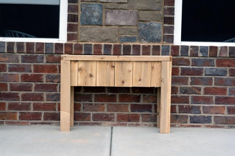 Modern Cedar Planter Box | Small Raised Stand for Herbs, Succulents & Outdoor Decor, Minimalist Plant Holder