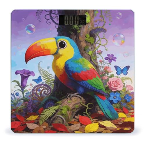 Báscula digital Multi Colour Jungle para baño, 180 kg miniatura 1