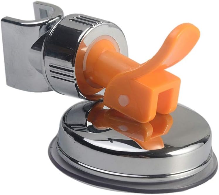 Bathroom Moving Suction Cup Shower Holder Universal Adjustable with Cushion Handle Grip Shower Bracket Base(D) (D )