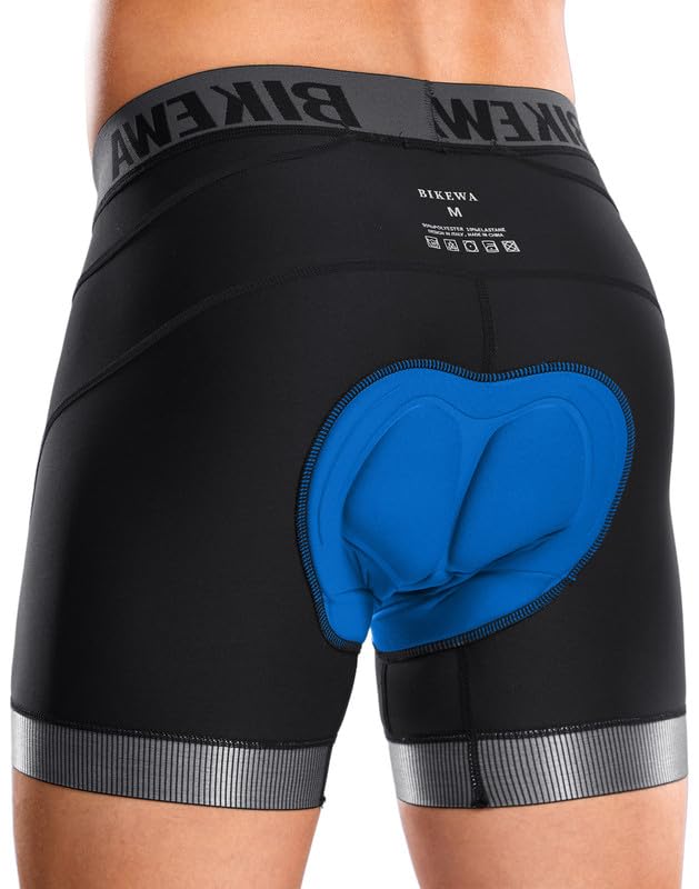 Bikewa Men's Cycling Underwear with Anti-Slip Leg Grips...