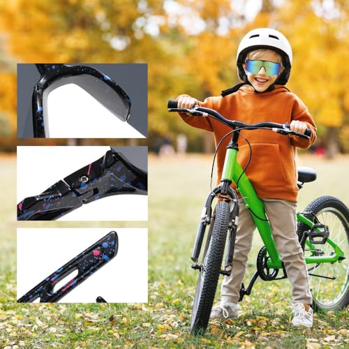 KUWUNG 2 Stück Sonnenbrille Kinder, Schnelle Brille, Rave Brille, Fahrradbrille Kinder, UV400 Polarisiert Sportbrille Sonnenbrille Fahrradbrille Winddicht für Jungen Mädchen für Draußen Sport