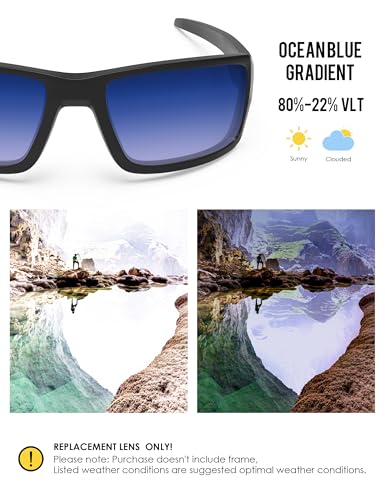 Image of BLAZERBUCK Anti-salt Polarized Replacement Lenses for Oakley Double Edge OO9380 Sunglass