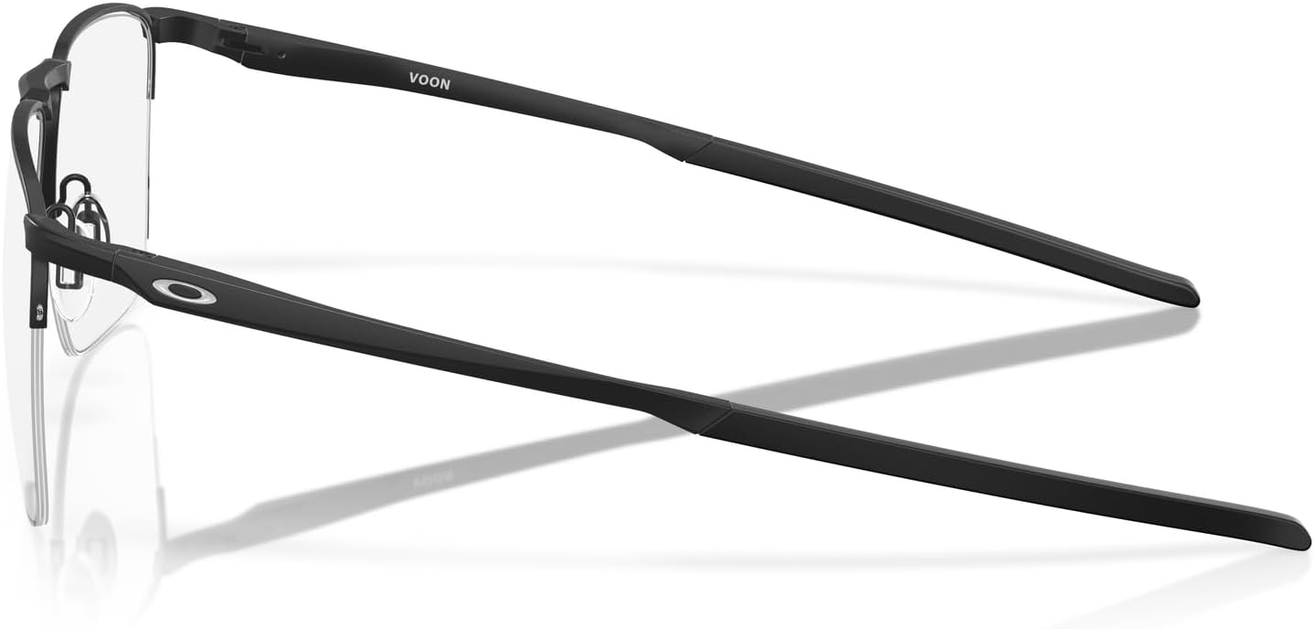 Oakley Men's Ox3026 Voon Square Prescription Eyewear Frames Satin Black/Demo Lens 55 Millimeters image 3 of 6 B0CTHWRRK6