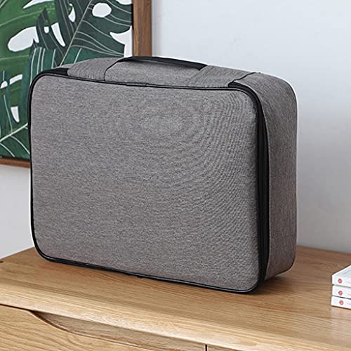Bolsa organizadora de documentos, bolsa de almacenamiento de archivos impermeable con cerradura, portátil segura para viajes, 14.5 x 10.6 x 4 pulgadas