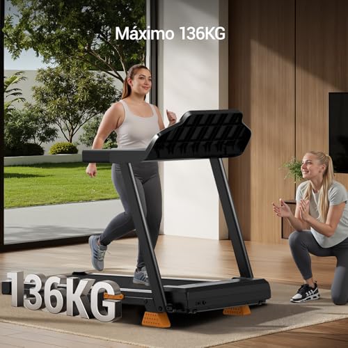 Miniatura 8 de Cursor Cinta De Correr Plegable Con Inclinación, Cinta De Andar Plegable,Caminadora Electrica Para Casa Equipado Con Un Motor De 3,0 Cv Y Pantalla Led,Máximo 136kg