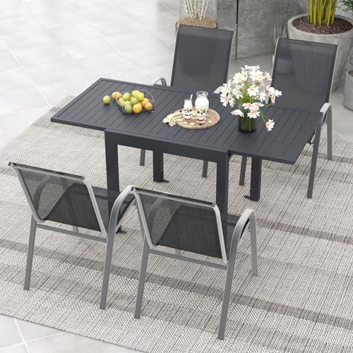 Tangkula 5-Piece Extendable Aluminum Set