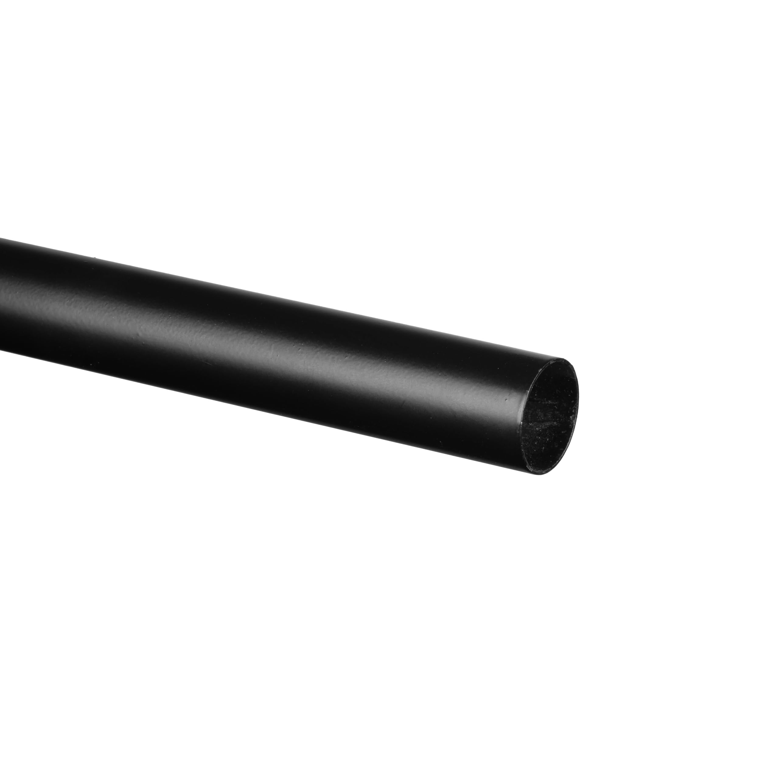Ventanara® Gardinenstange schwarz matt 19mm 2-läufig mit Endstücken und Halterungen für Wandmontage (Kugel, 200 cm / 2-läufig/Wand)