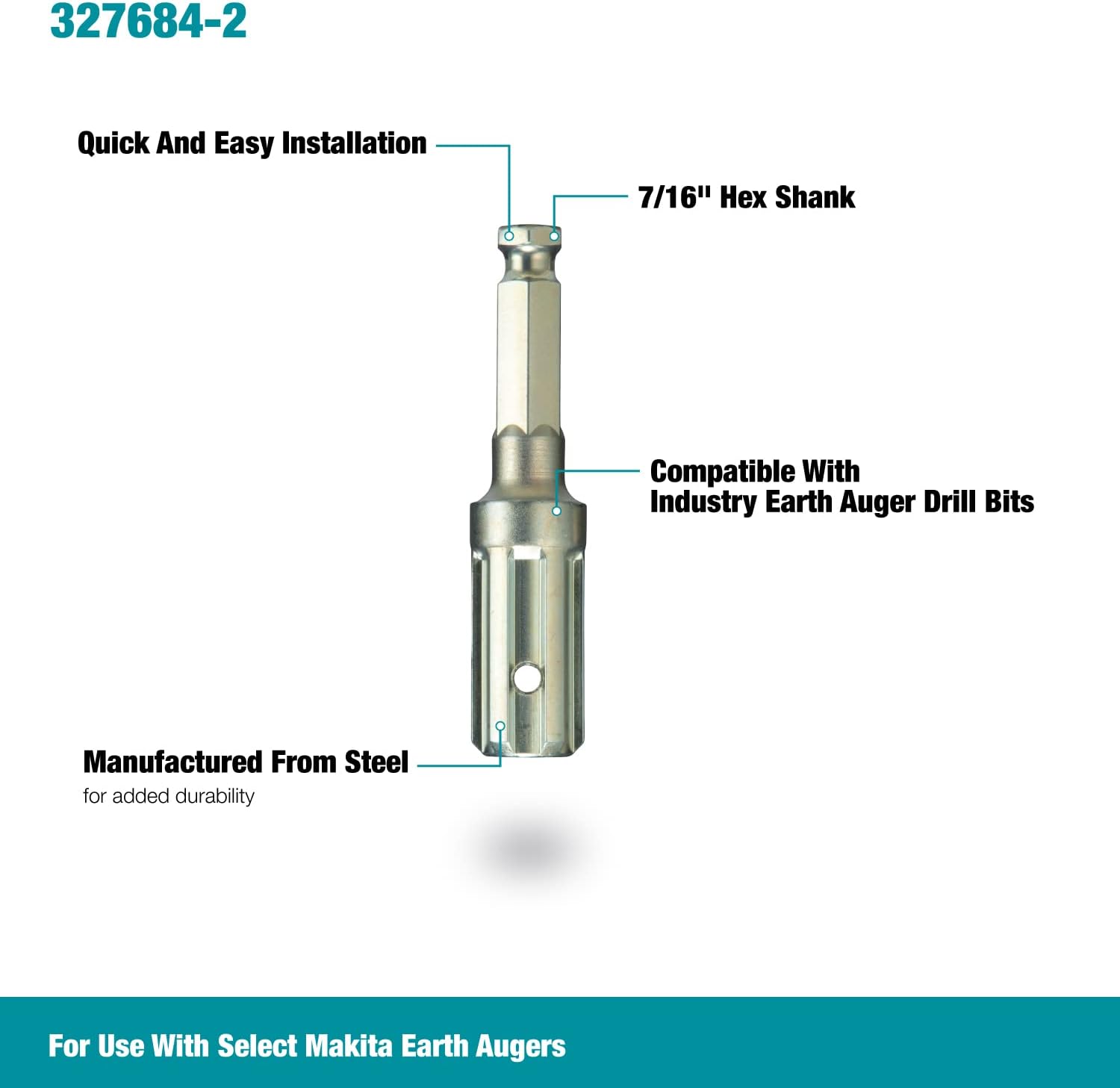 Makita 327684-2 Earth Auger Bit Adapter A