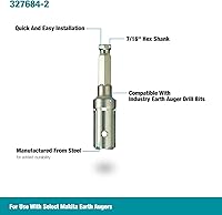 Vista 2 de Makita 327684-2 Adaptador de broca de barrena de tierra A