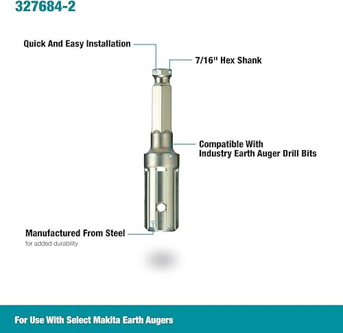 Miniatura 2 de Makita 327684-2 Adaptador de broca de barrena de tierra A