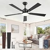 Glowivia 52 Inch Ceiling Fans with Lights and...