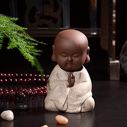 Statuette de moine en céramique, cadeau idéal pour décoration zen