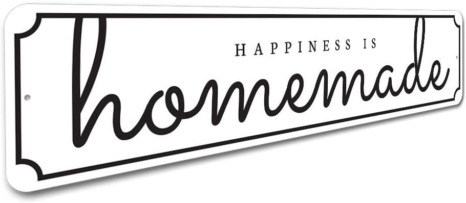 Happiness is Homemade Kitchen Sign, Home Decor, Kitchen Decorative Aluminum Sign - 6 x 24 inches