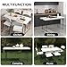 Spaco Folding Table 4 Foot,Heavy Duty Portable Dining Table,Small Indoor Outdoor Foldable Table,Fold-in-Half Dining Table for Camping, Picnic and Party,No Assembly Required