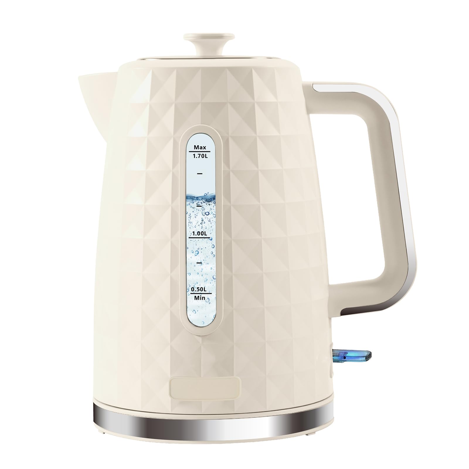 Huogary 1.7L Electric Kettle, Fast Boiling 1850W Hot Water Boiler, Electric Tea Kettle for Boiling Water Auto Shut Off Boil Dry ProtectionοΌElectric Water Kettle for Coffee Tea,Beige