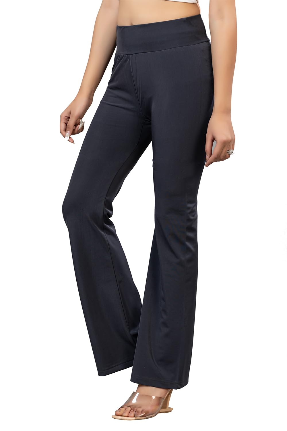Women's Flared Leggings Pants | Casual Dressy Bootcut Palazzo Pants | Comfy Stretchy Bell Bottoms Formal Office Work Wear, Travel | Trouser for Women-image-19