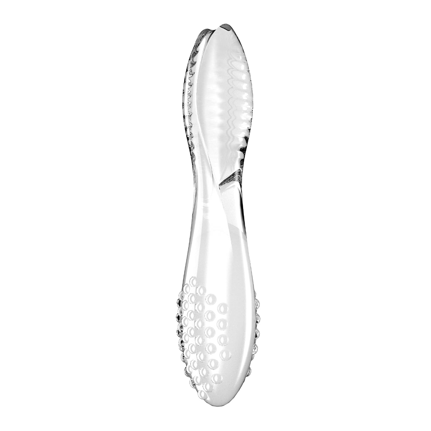 Satisfyer Dazzling Crystal 2, dildo in vetro | sex toy in vetro da 20 cm con scanalature e protuberanze | per punto G | per giochi con le temperature | vetro borosilicato | trasparente, liscio