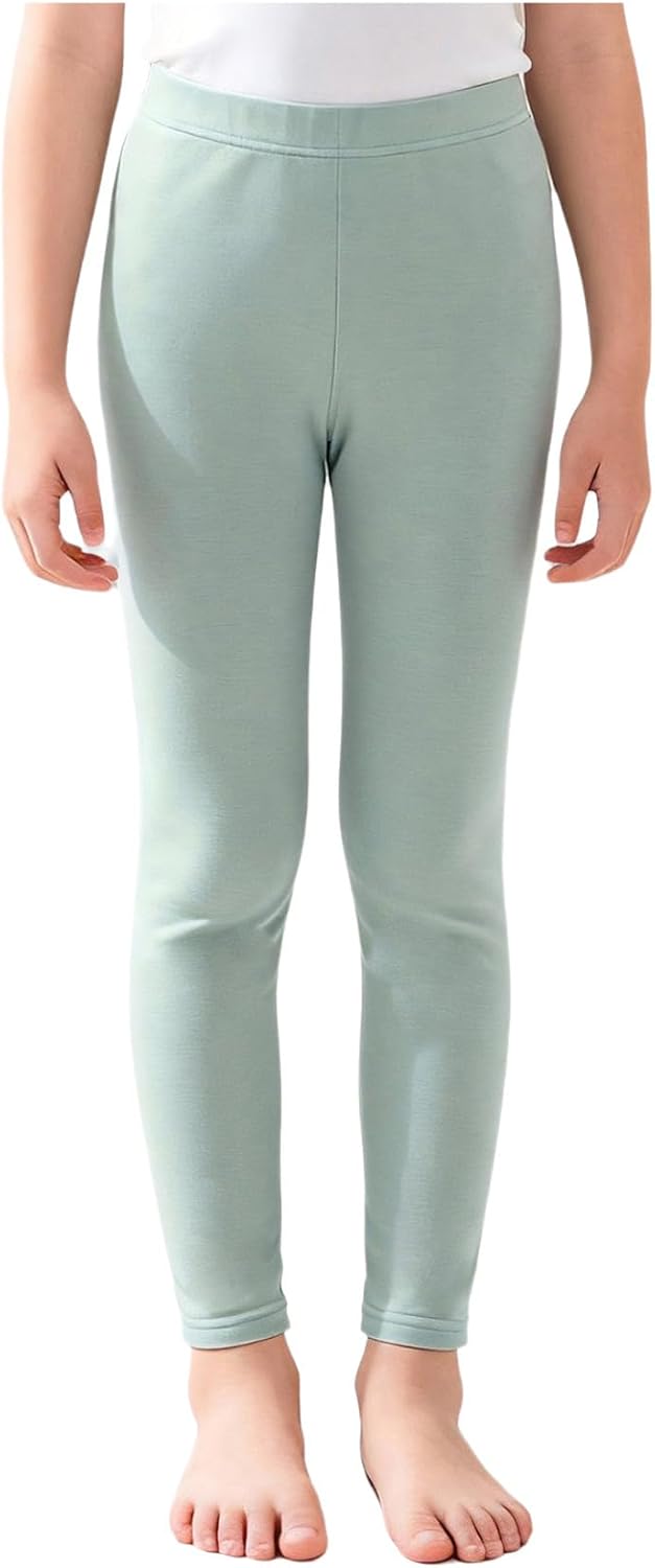 Kids Girls Thermal Underwear Leggings Gymnastics Dance Tights Workout Yoga Pants Full Length Tights