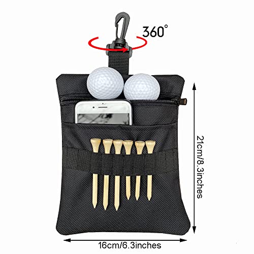 CORECISE Golf Tee Pouch Bag,Zipper Golf Ball Bag,Golf Accessory Pouch,Golf Accessories for Men - Image 3